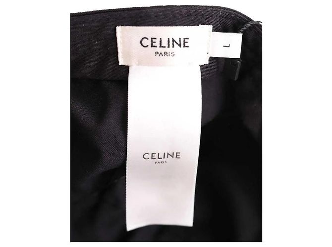 Céline Black Cotton Cap - view 5