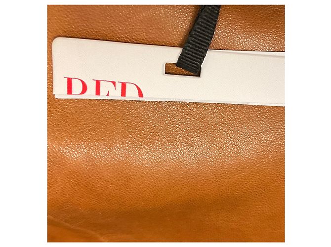 Valentino Garavani Falda de piel de cordero Tan / Silver Stud Embellished RED Valentino Camello - vista 6