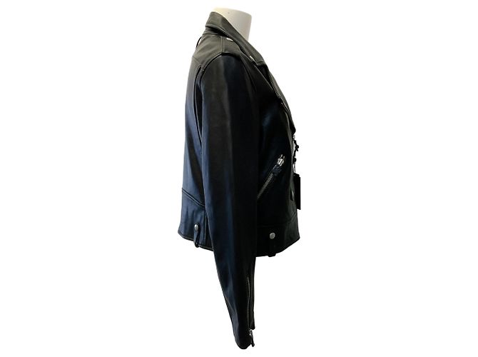 Giacca Moto Baya in Pelle Nera Mackage Nero - vista 2