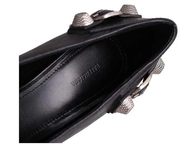 Tacchi Balenciaga Cagole in pelle nera Nero - vista 4