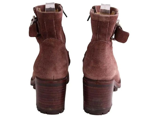 Free Lance Botas de fivela bordô Bordeaux - vista 2