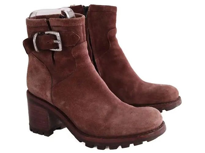 Free Lance Botas de fivela bordô Bordeaux - vista 3