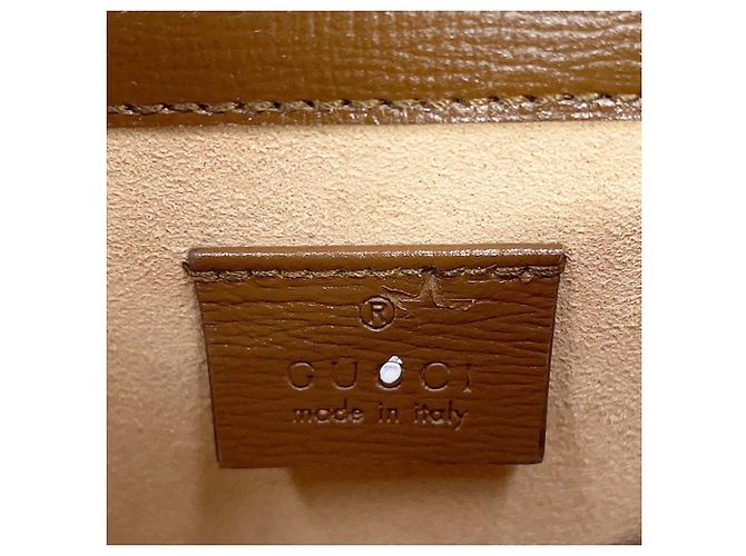 Borsa a tracolla Gucci Mini GG Supreme Horsebit 1955 Beige - vista 6