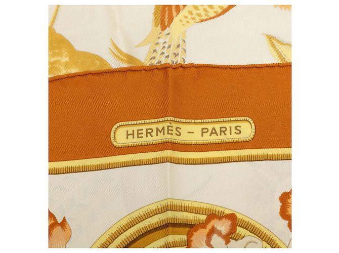 Hermès Caraibes Seidentuch Weiß 90 Scarves - Ansicht 2