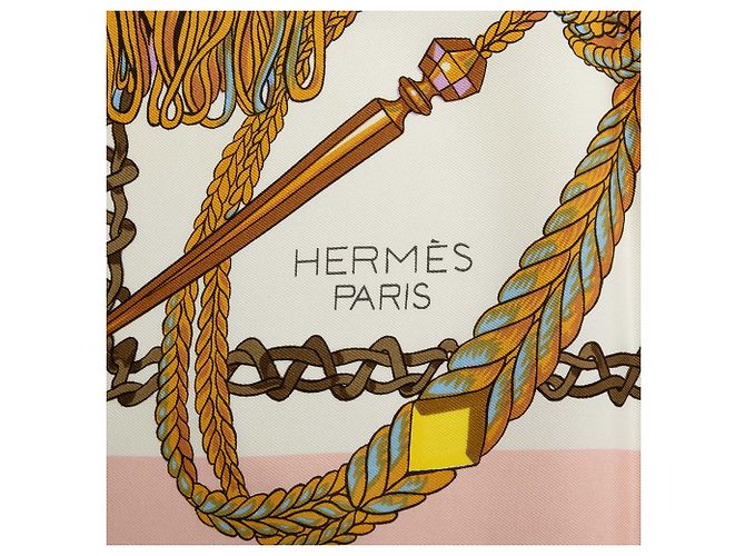 Foulard di seta Hermès Le Timbalier Rosa 90 Scarves - vista 3