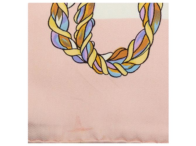 Foulard di seta Hermès Le Timbalier Rosa 90 Scarves - vista 6