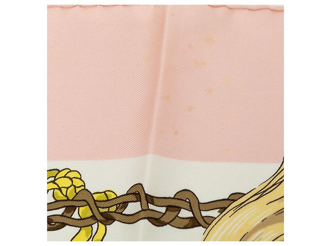 Foulard di seta Hermès Le Timbalier Rosa 90 Scarves - vista 8