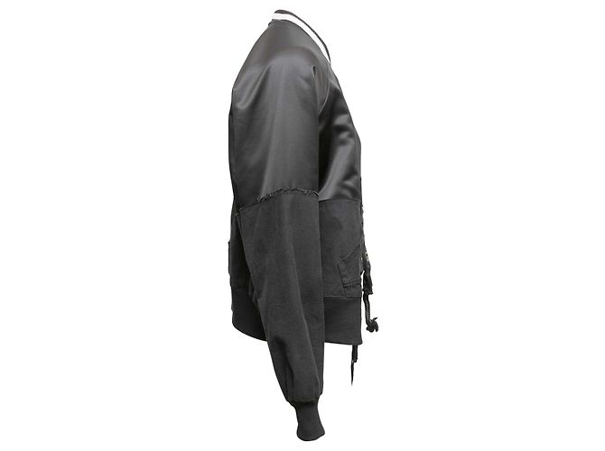 Chaqueta Bomber Patchwork Greg Lauren Blanco y Negro Talla US S - vista 3