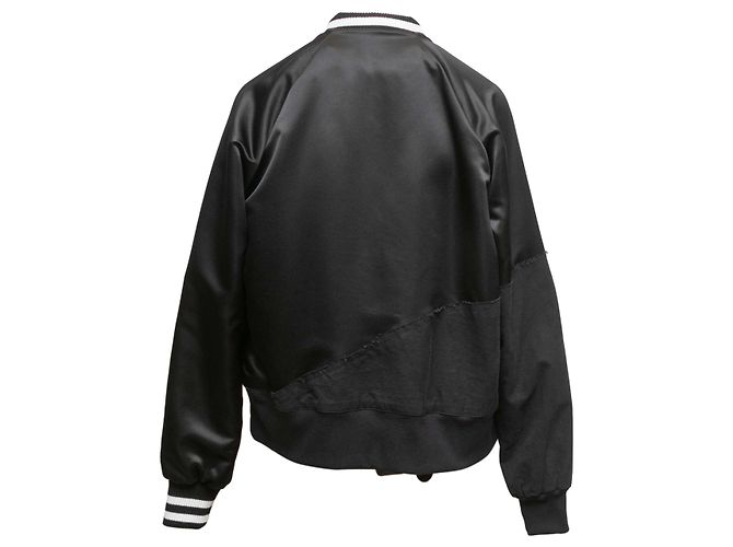 Chaqueta Bomber Patchwork Greg Lauren Blanco y Negro Talla US S - vista 4