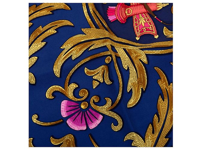 Foulard di seta Hermès Cheval Turc Blu 90 Scarves - vista 3
