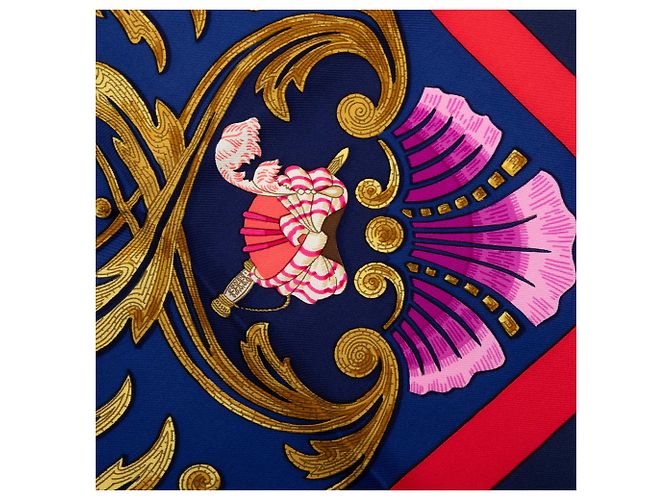 Foulard di seta Hermès Cheval Turc Blu 90 Scarves - vista 4