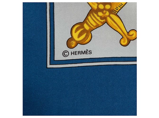 Hermès Le Tarot Seidentuch Blau 90 Scarves - Ansicht 3