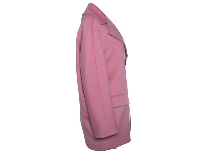 Max Mara, Oversized Wollmantel, zweireihig, Rosa Pink - Ansicht 2
