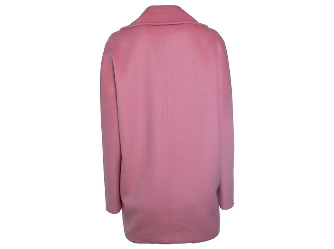 Max Mara, Oversized Wollmantel, zweireihig, Rosa Pink - Ansicht 3