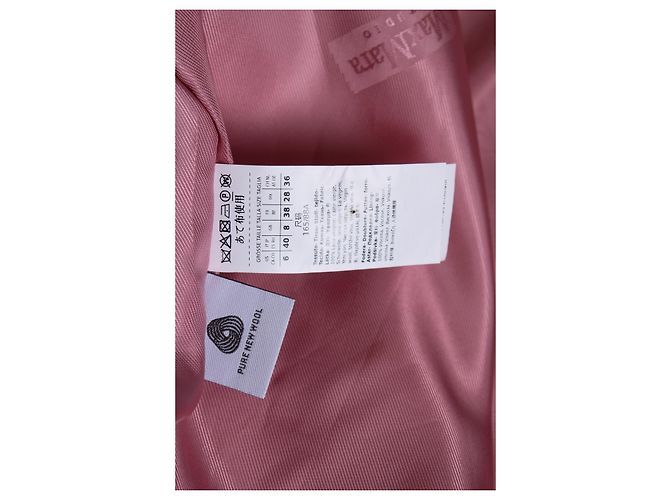 Max Mara, Oversized Wollmantel, zweireihig, Rosa Pink - Ansicht 7