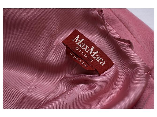 Max Mara, Oversized Wollmantel, zweireihig, Rosa Pink - Ansicht 9