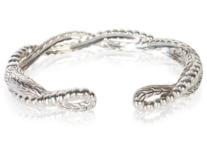 Autre Marque Bracciale rigido a cerniera intrecciato in argento sterling John Hardy - vista 3