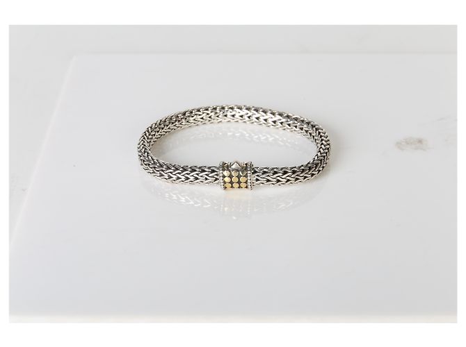 Autre Marque Bracciale John Hardy 1/3 18K Yellow Gold & Sterling Silver Classic Chain Dot - vista 4
