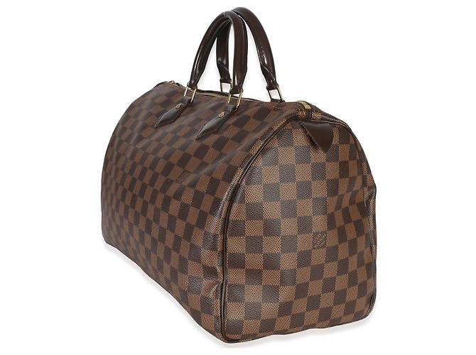 Louis Vuitton Damier Ebene Canvas Speedy 35 Marrom - vista 3