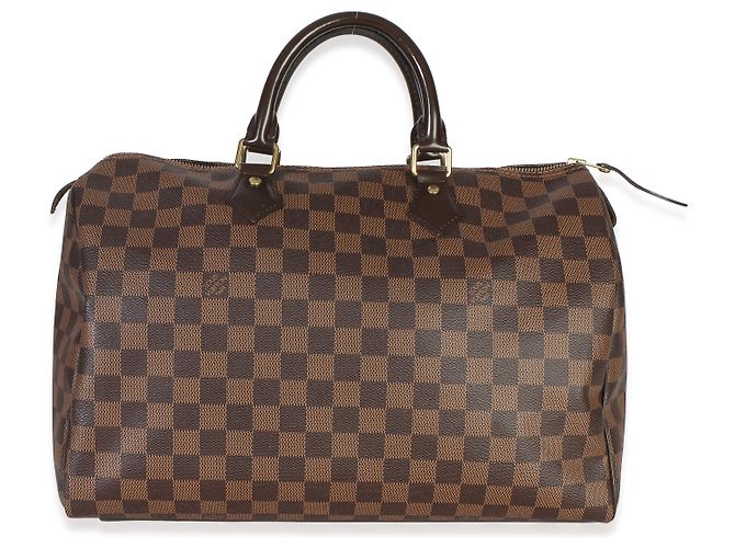 Louis Vuitton Damier Ebene Canvas Speedy 35 Marrom - vista 4