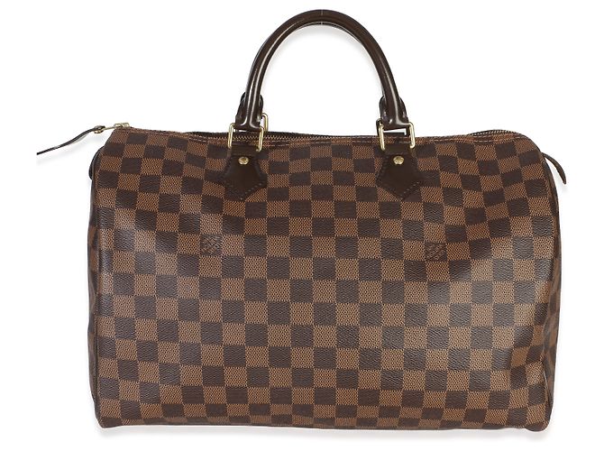 Louis Vuitton Damier Ebene Canvas Speedy 35 Marrom - vista 7