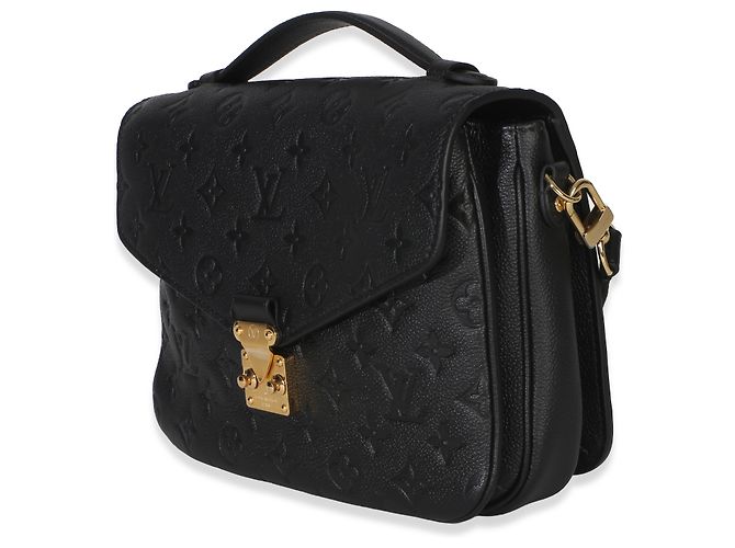 Louis Vuitton Black Monogram Empreinte Pochette Metis Negro - vista 3