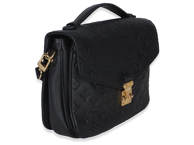 Louis Vuitton Black Monogram Empreinte Pochette Metis Negro - vista 4
