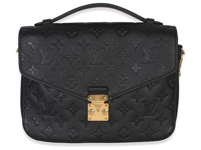 Louis Vuitton Black Monogram Empreinte Pochette Metis Negro - vista 8