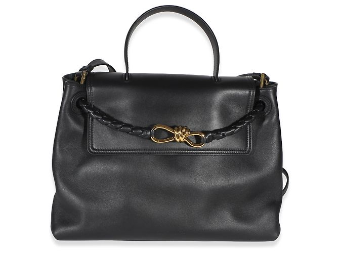 Bottega Veneta Ciao Ciao Medium in vitello setoso nero - vista 7