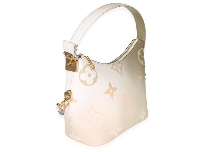 Louis Vuitton Sunset Kaki Monogram Giant Spring In The City Marshmallow Hobo Beige - vista 4