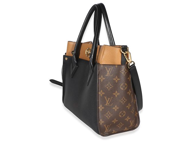 Louis Vuitton Black Monogram Canvas On My Side MM Negro - vista 3