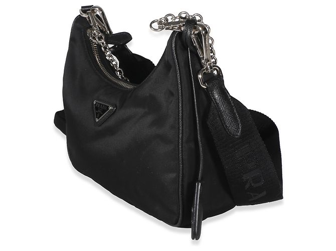 Borsa Prada Re-Edition 2005 in Re-Nylon Nero - vista 3