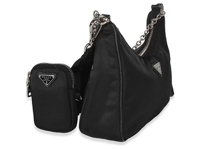 Borsa Prada Re-Edition 2005 in Re-Nylon Nero - vista 4
