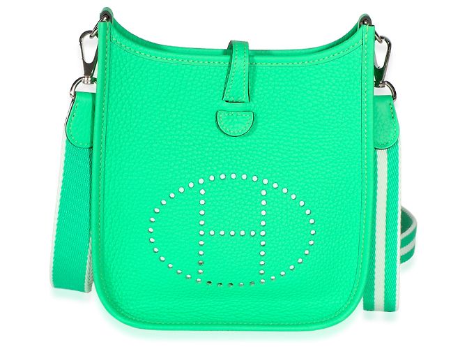 Hermès Vert Comics Clemence Mini Evelyne 16 TPM PHW Verde - vista 8