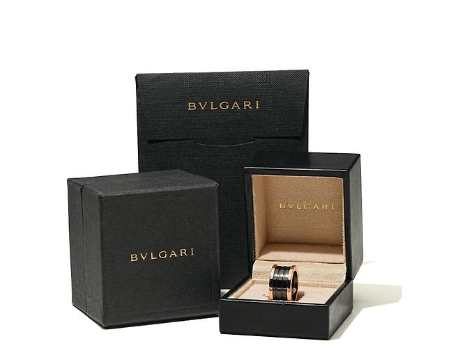 Bulgari Bvlgari B.zero1 Ring 4-Band 18K Roségold & schwarze Keramik, Größe 53 Pink - Ansicht 4