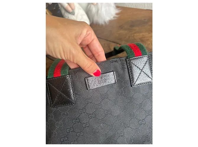 Gucci Borsa Shopper GG Supreme Tela Nera Nero - vista 4
