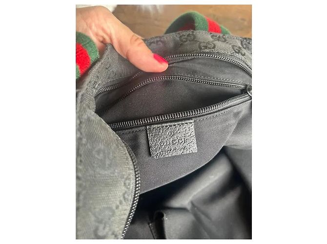 Gucci Borsa Shopper GG Supreme Tela Nera Nero - vista 6