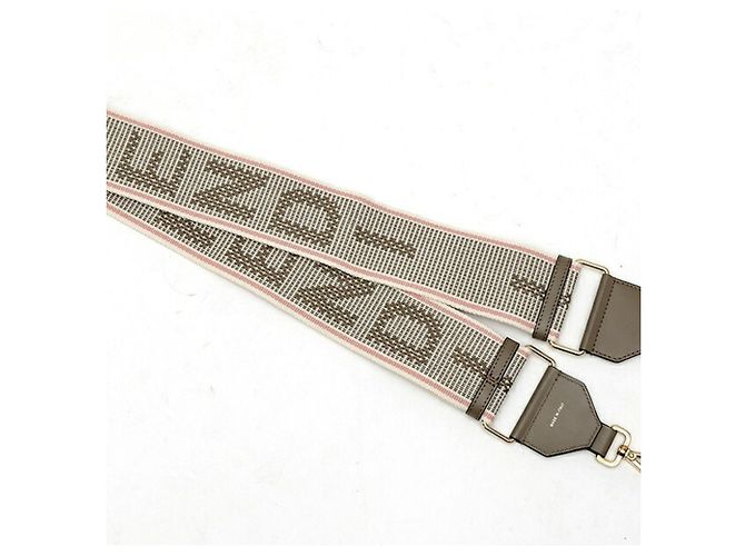 Fendi Strap You Shoulder in Pink and White Canvas/Leather - view 2