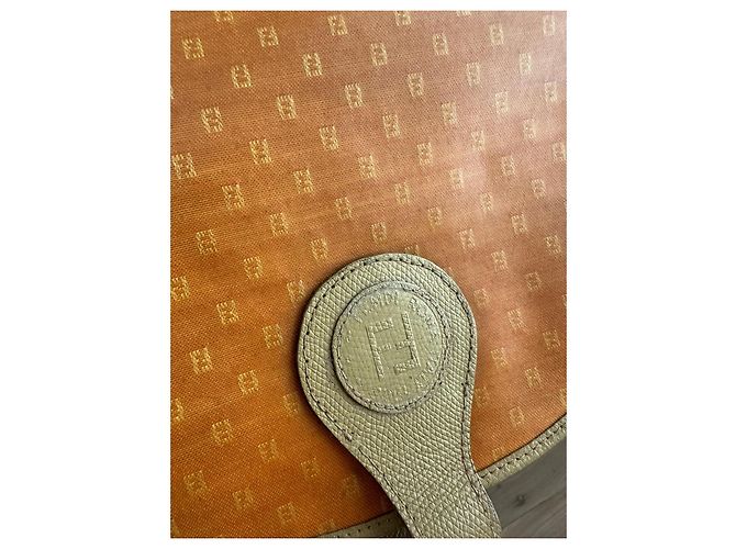 Fendi Zucca Monogram Schultertasche Braun Orange - Ansicht 2