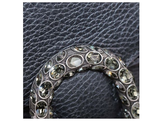 Borsa a tracolla piccola Dionysus in pelle nera Gucci Nero - vista 5