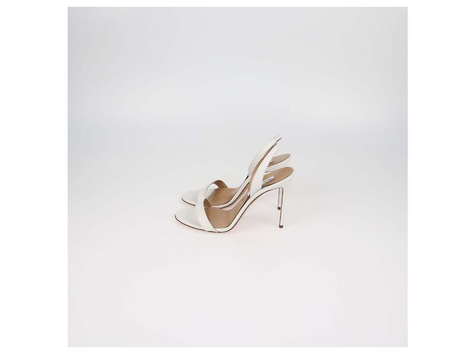 Sandali So Nude in pelle bianca Aquazzura Bianco - vista 4