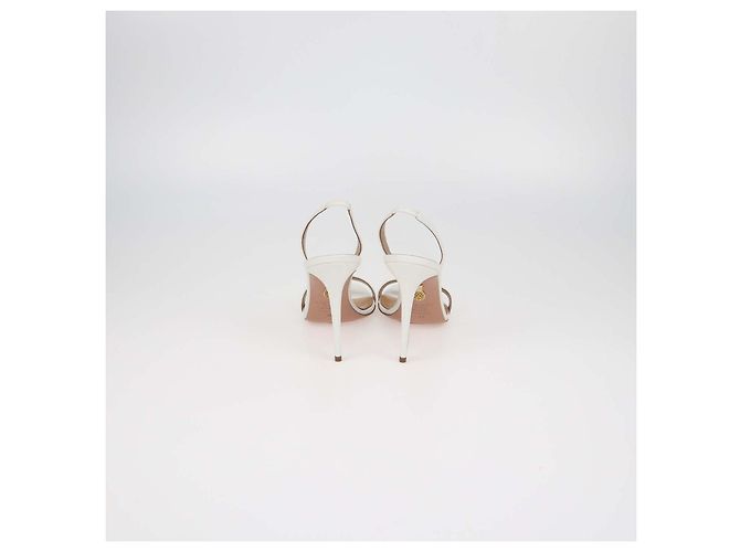 Sandali So Nude in pelle bianca Aquazzura Bianco - vista 5