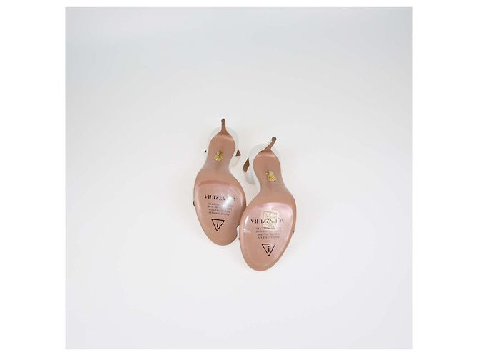 Sandali So Nude in pelle bianca Aquazzura Bianco - vista 7