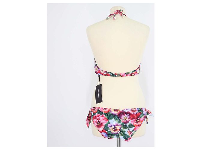 Dolce & Gabbana Bikini-Set mit buntem Blumenprint Blau - Ansicht 3
