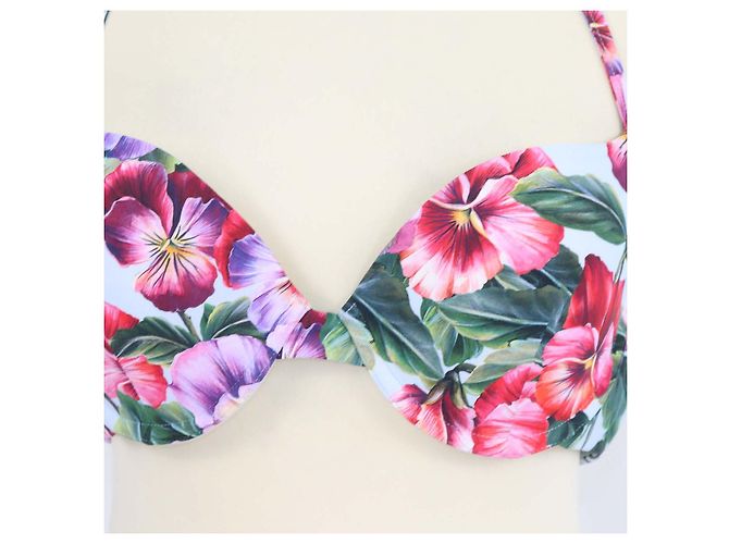 Dolce & Gabbana Bikini-Set mit buntem Blumenprint Blau - Ansicht 4