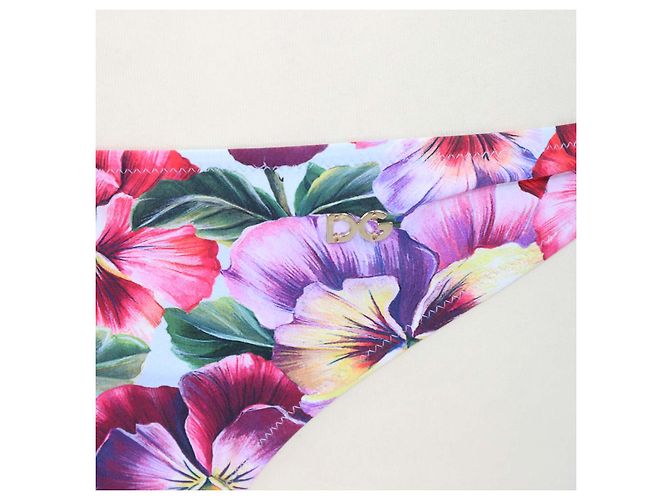 Dolce & Gabbana Bikini-Set mit buntem Blumenprint Blau - Ansicht 5