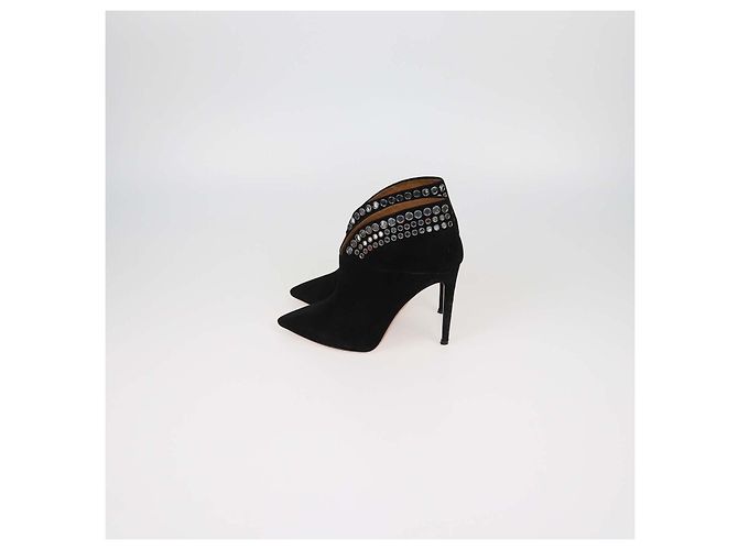 Bottines Disco à bout pointu en daim noir Aquazzura - vue 4
