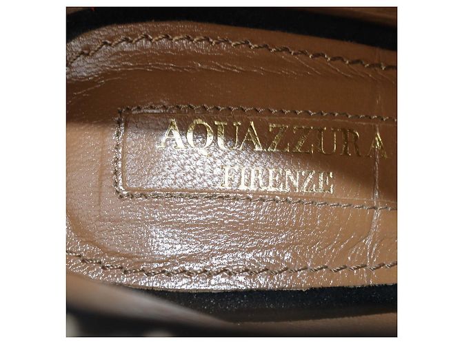 Bottines Disco à bout pointu en daim noir Aquazzura - vue 6