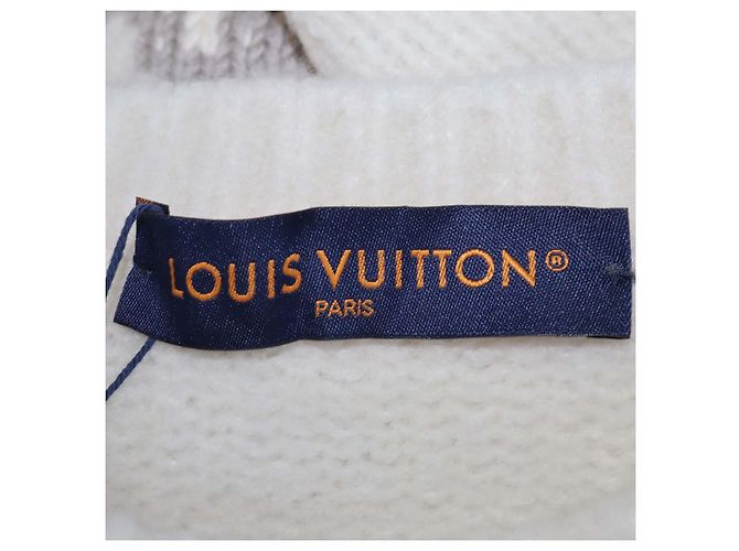 Louis Vuitton Rundhals-Pullover aus Off-White-Wollmischung mit Intarsia Aus weiß - Ansicht 5