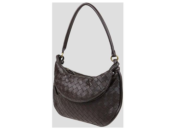 Borsa Gemelli media in pelle Intrecciato Cacao Bottega Veneta Nero - vista 2